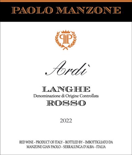 Paolo Manzone Langhe Rosso \'Ardì\' 2022